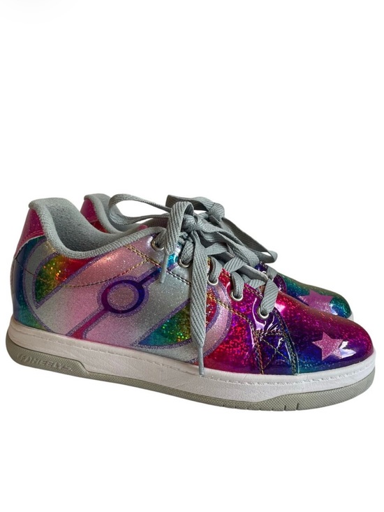 Heelys Other - Heelys Split Stars Skate Shoe Pink Holographic Glitter Youth 6 / Women’s 7